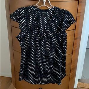 Ann Taylor polka dot blouse